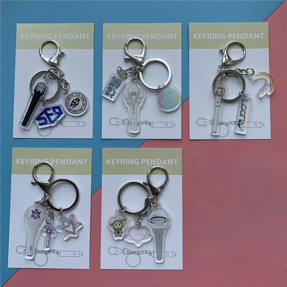 (G)I-DLE Mini Lightstick Acrylic Keychain