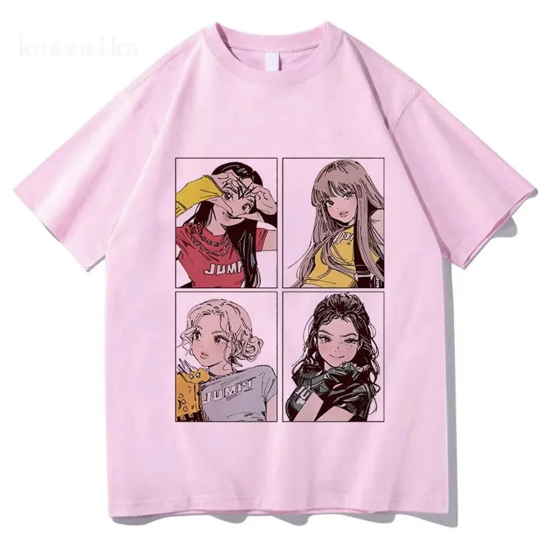 BLACKPINK JUMP Anime Graphic T-Shirt