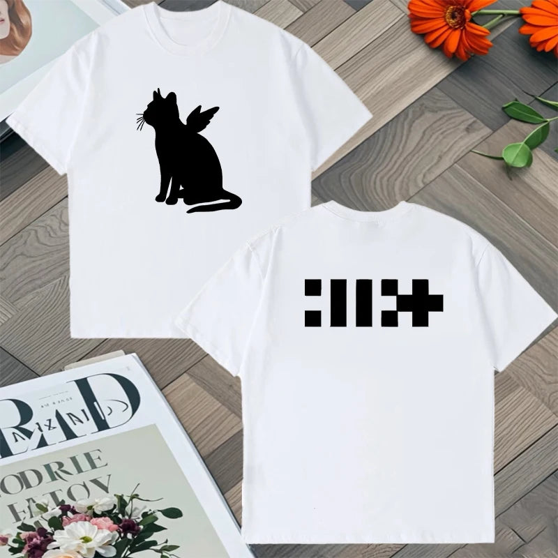 ILLIT "Bomb " Cat Angel T-shirt K-Pop Unisex Tee