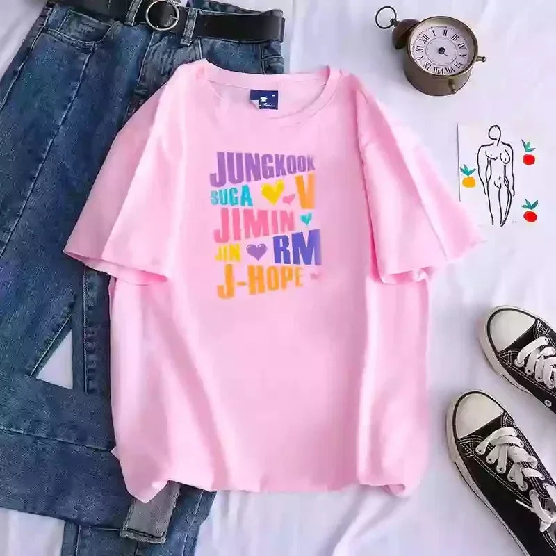 BTS Kpop Boy Group Graphic T-Shirt ARMY Fan Merch