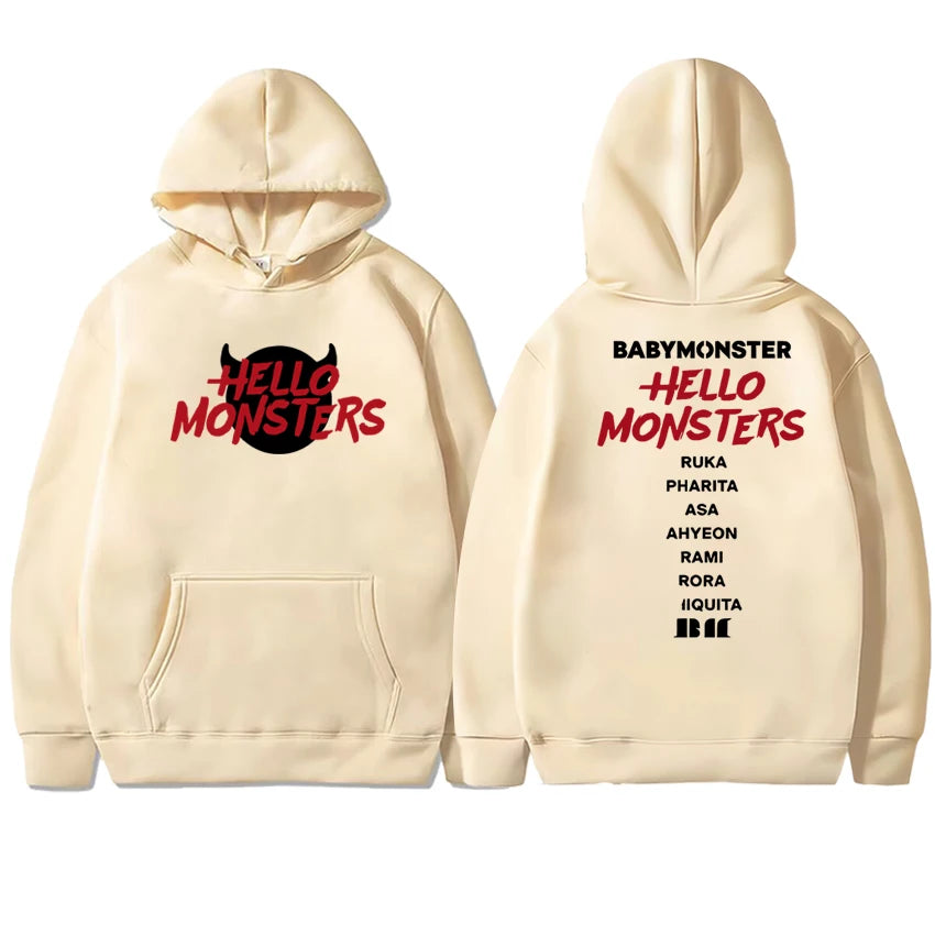 BABYMONSTER Bold Logo Hoodie Kpop Street Style