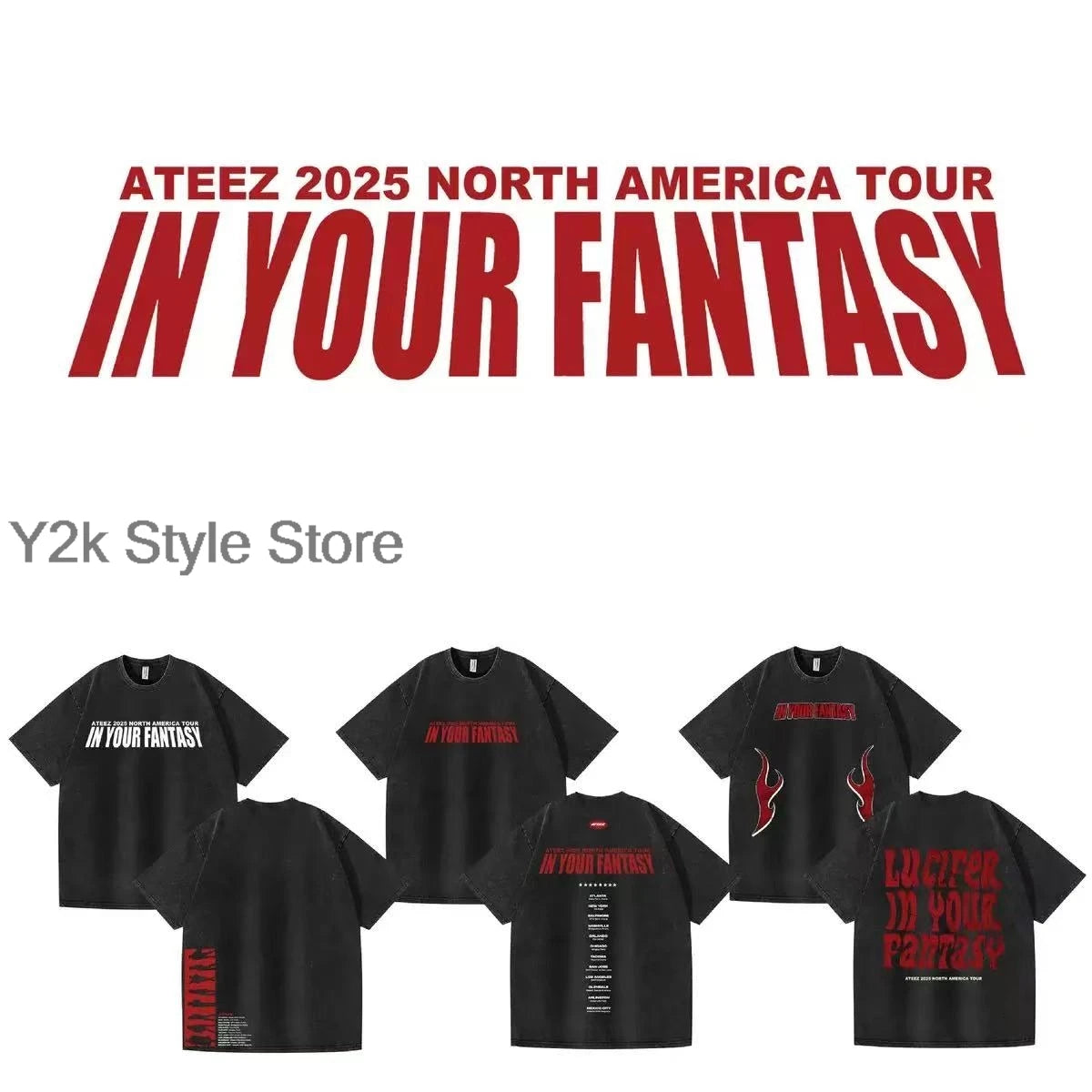 Ateez In Your Fantasy Tour T-shirt Fan Merch