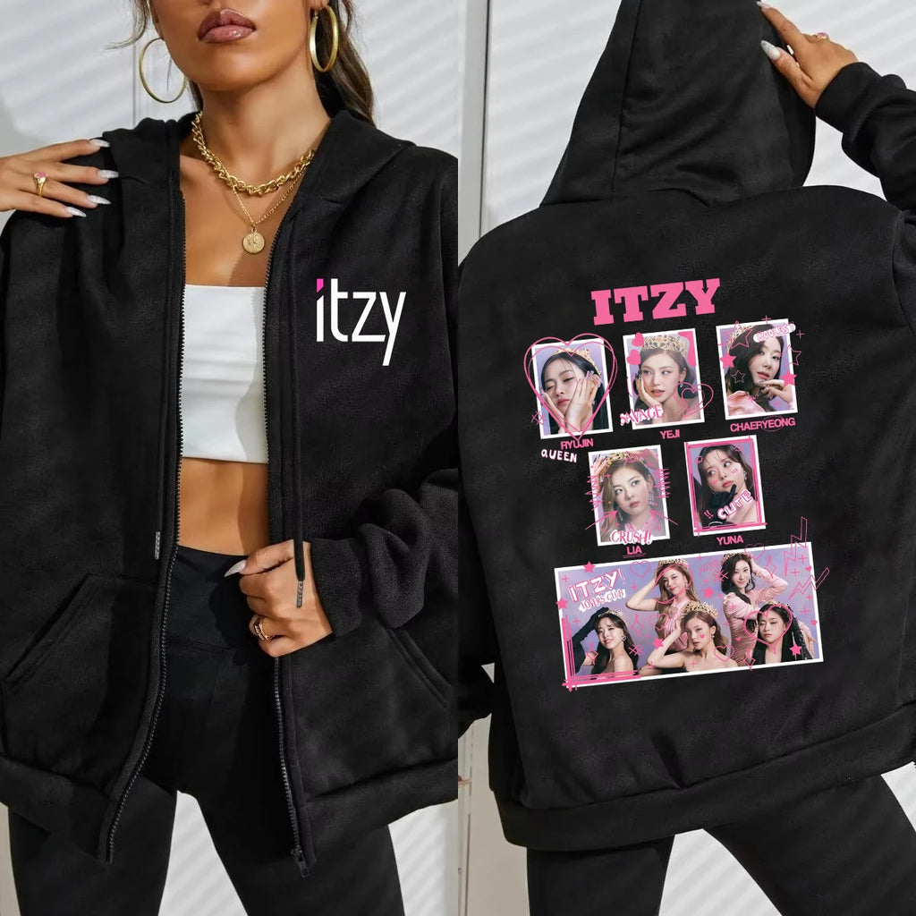 ITZY Members Photo Zip-Up Hoodie