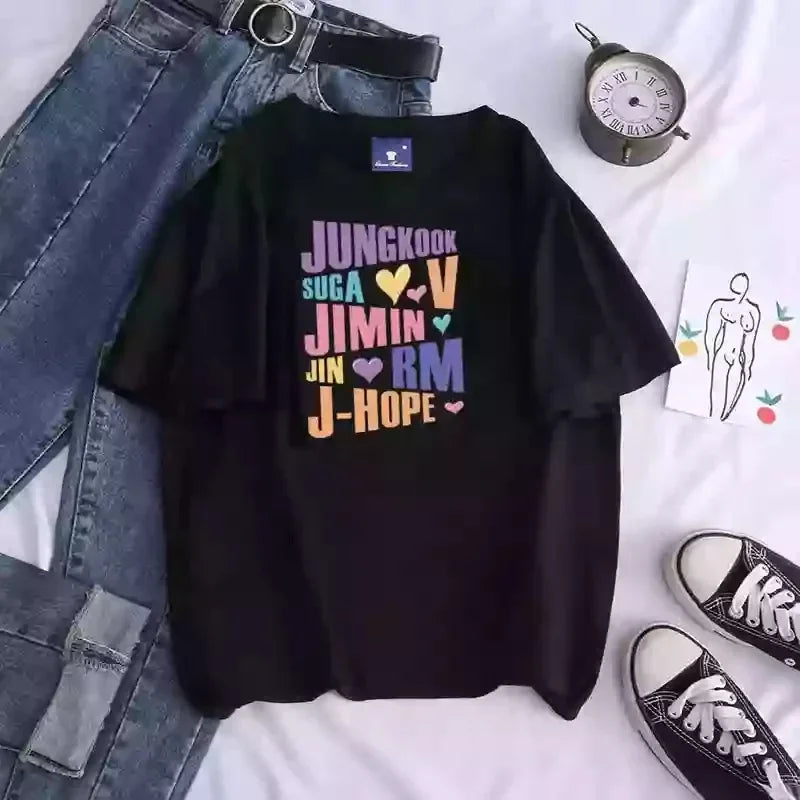BTS Kpop Boy Group Graphic T-Shirt ARMY Fan Merch
