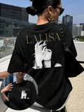 LISA Graphic Print Oversized T-Shirt