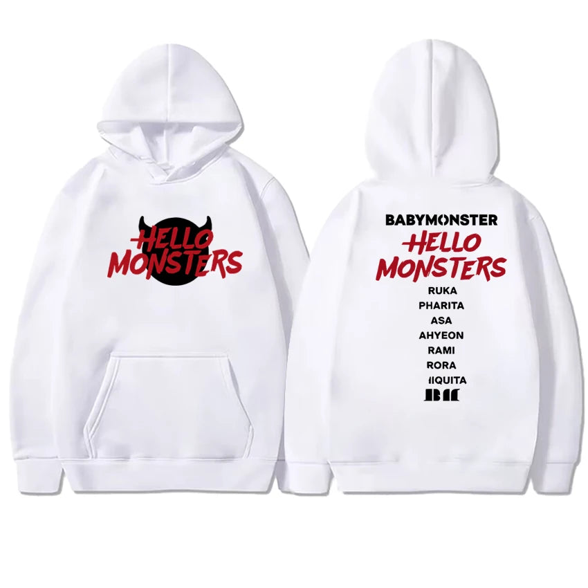 BABYMONSTER Bold Logo Hoodie Kpop Street Style