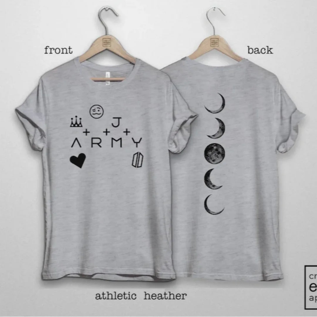 BTS ARMY Moon Phase Graphic T-Shirt