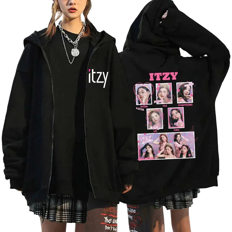 ITZY Members Photo Zip-Up Hoodie