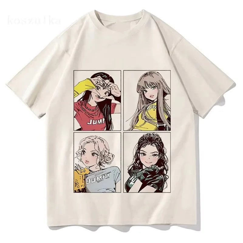 BLACKPINK JUMP Anime Graphic T-Shirt