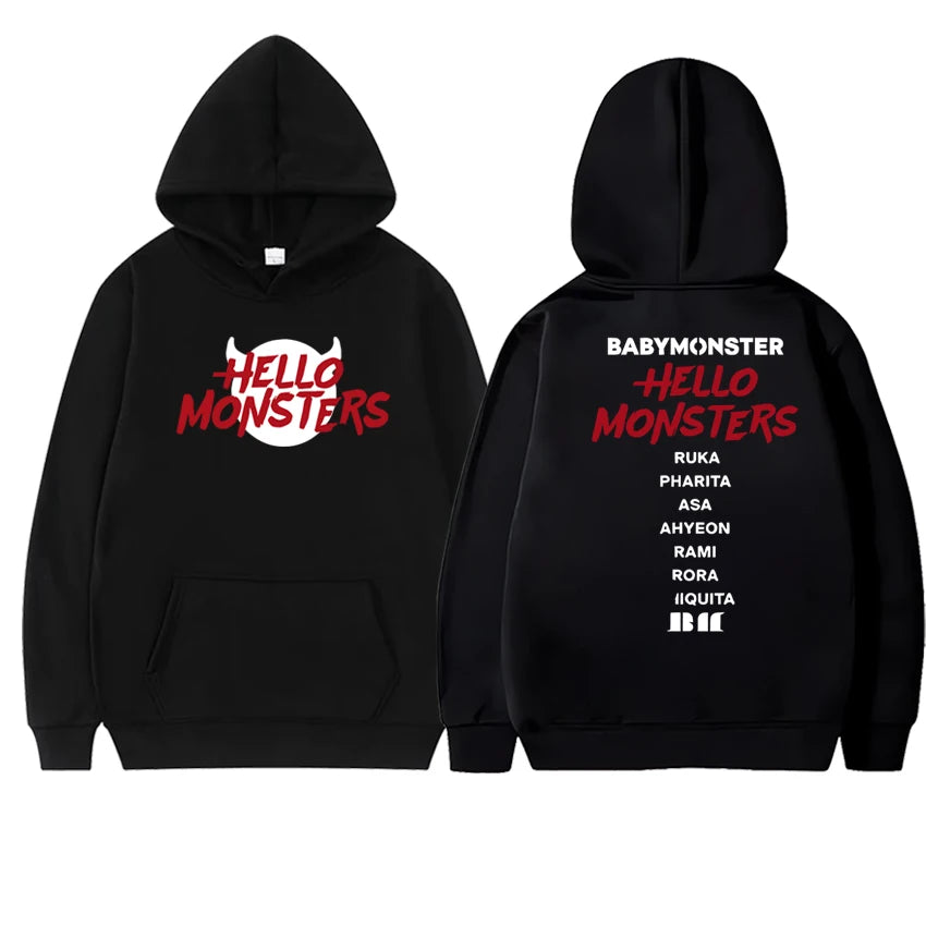 BABYMONSTER Bold Logo Hoodie Kpop Street Style