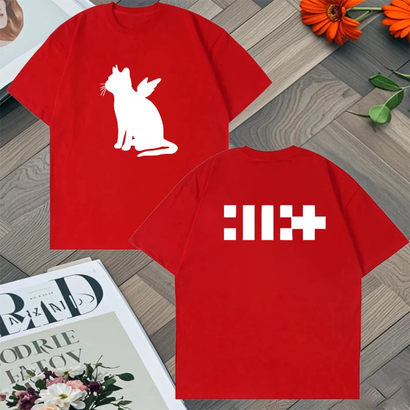 ILLIT "Bomb " Cat Angel T-shirt K-Pop Unisex Tee