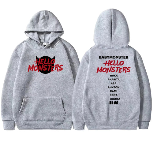 BABYMONSTER Bold Logo Hoodie Kpop Street Style