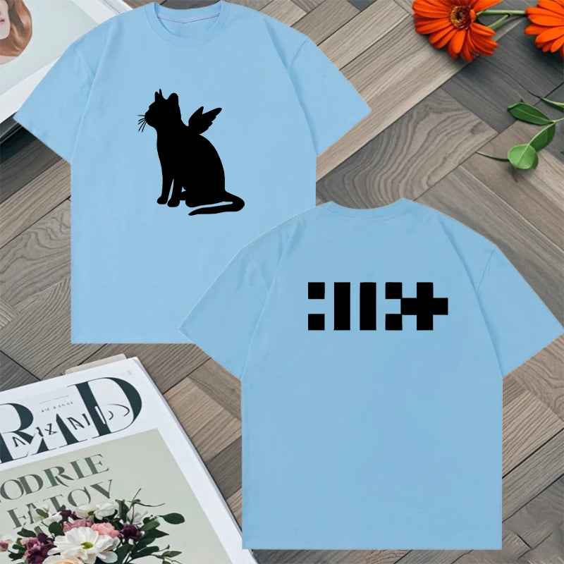 ILLIT "Bomb " Cat Angel T-shirt K-Pop Unisex Tee