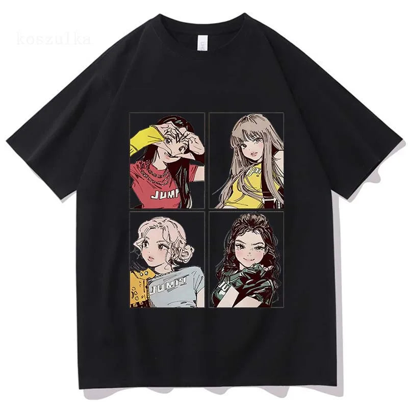 BLACKPINK JUMP Anime Graphic T-Shirt