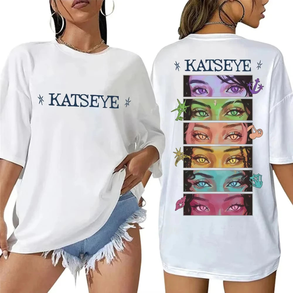 KATSEYE Eyes Graphic Oversized T-Shirt