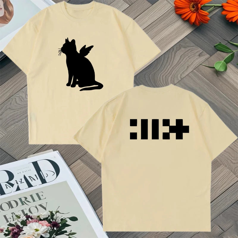 ILLIT "Bomb " Cat Angel T-shirt K-Pop Unisex Tee