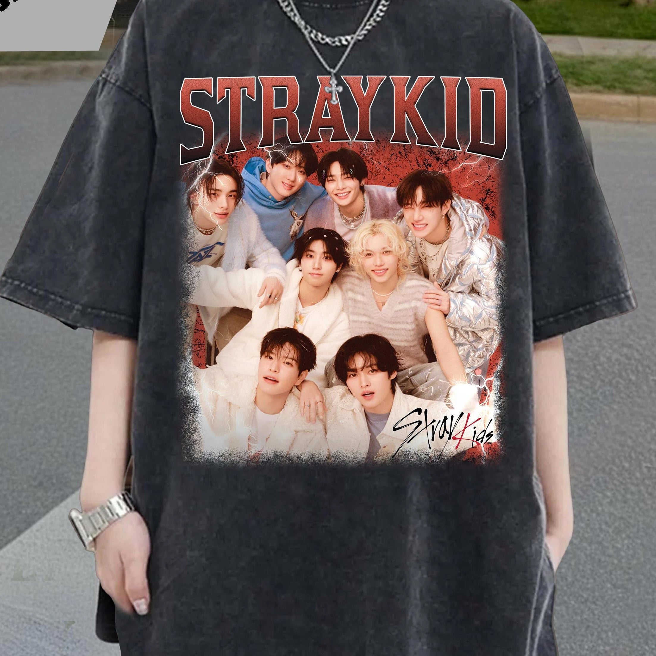 Stray Kids Vintage Group Photo T-Shirt