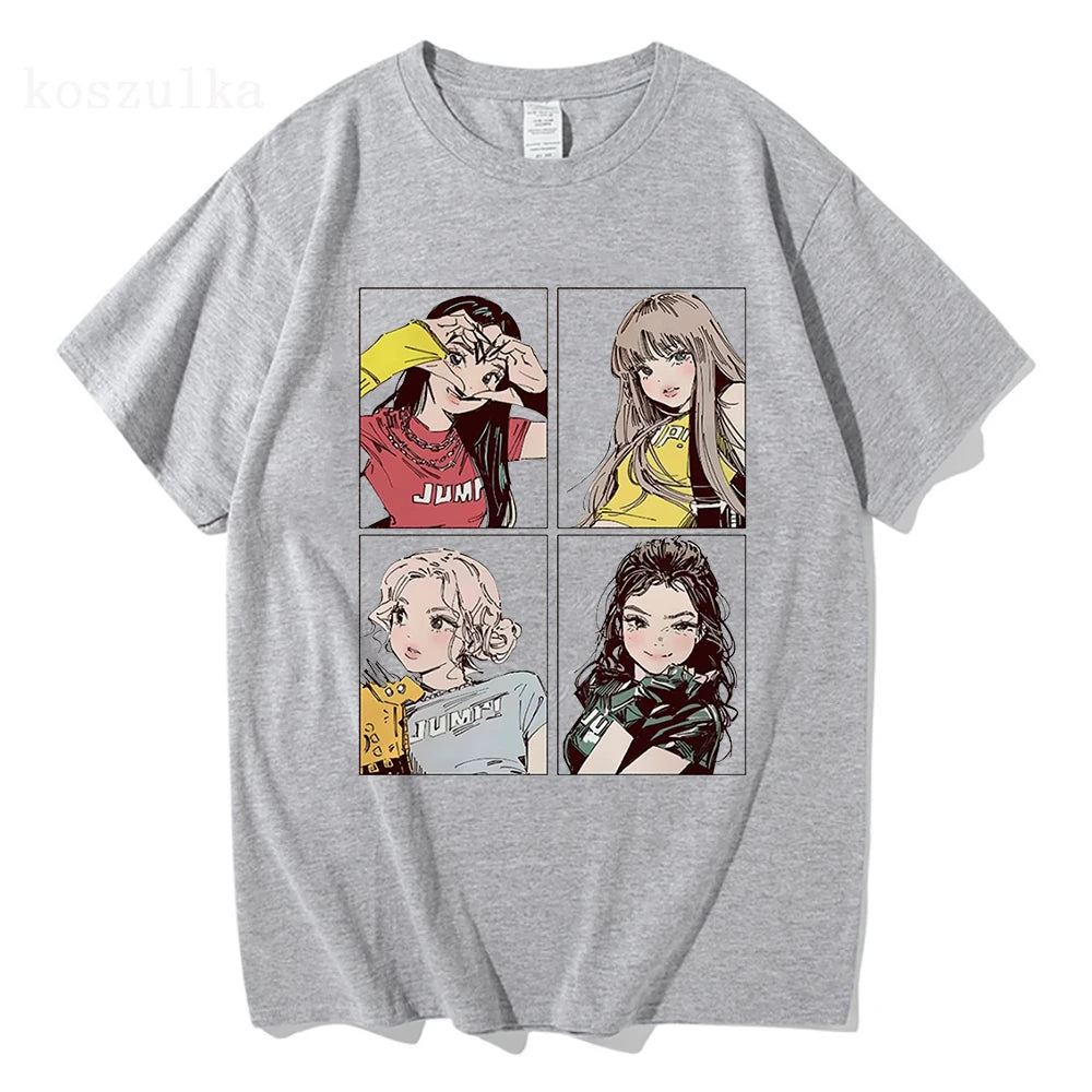 BLACKPINK JUMP Anime Graphic T-Shirt