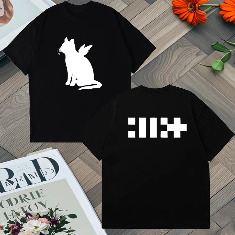 ILLIT "Bomb " Cat Angel T-shirt K-Pop Unisex Tee