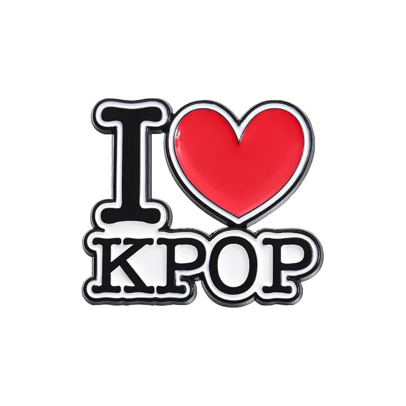 K-Pop Quote Pins Set Aesthetic Fan Badge Collection