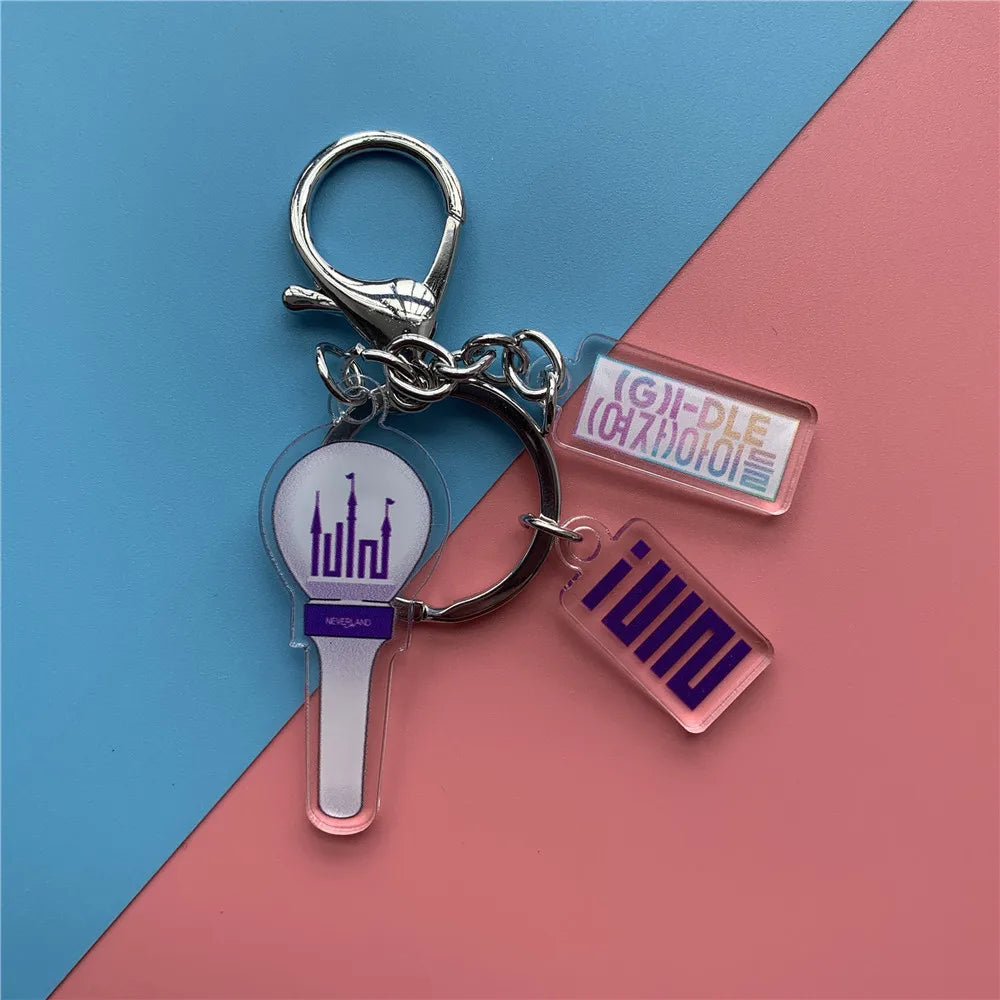 (G)I-DLE Mini Lightstick Acrylic Keychain